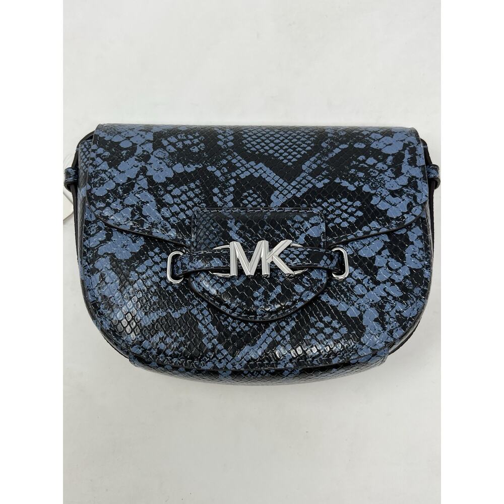 Michael kors read saddle body bag snake crossbody denim